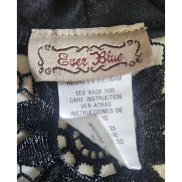 C39 Ever Blue knit open front cardigan, black with lace inset in back - Picture 5 of 8